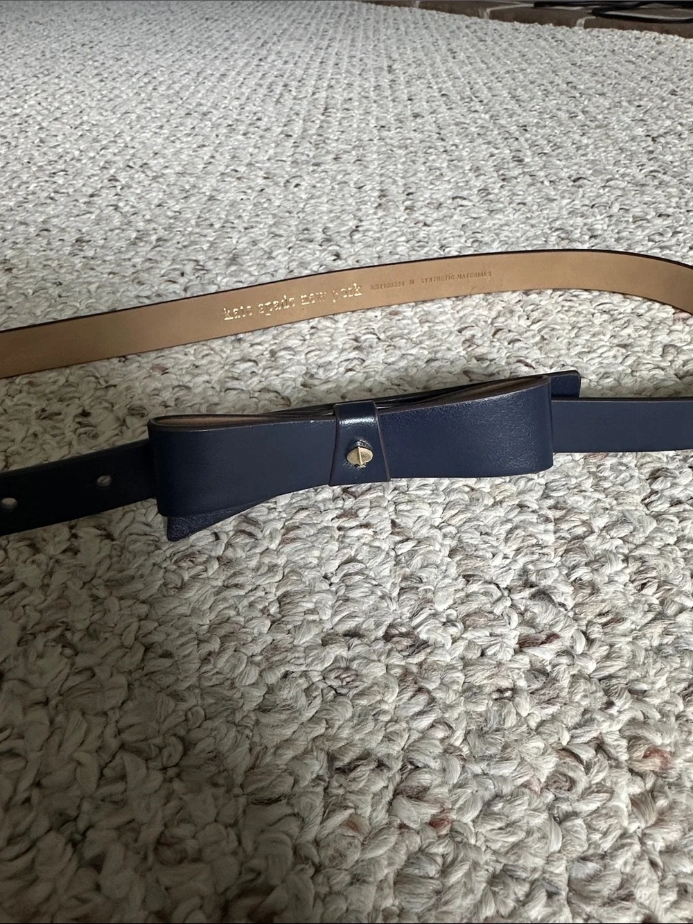 NWT Kate Spade New York Skinny Bow Belt in Riverside Blue
